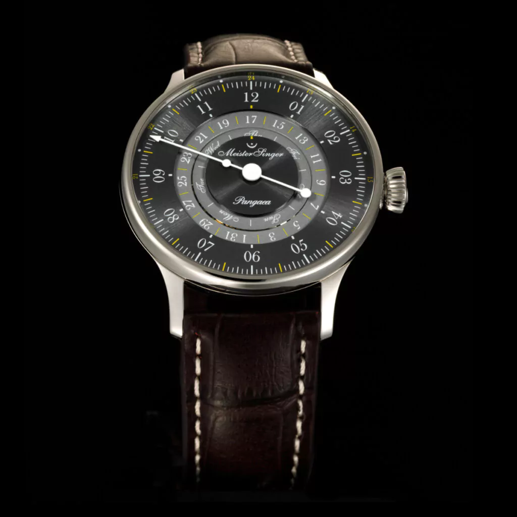 Meister Singer Pangaea Day Date 365, Automatik, Grau Herrenuhr PDD365927
