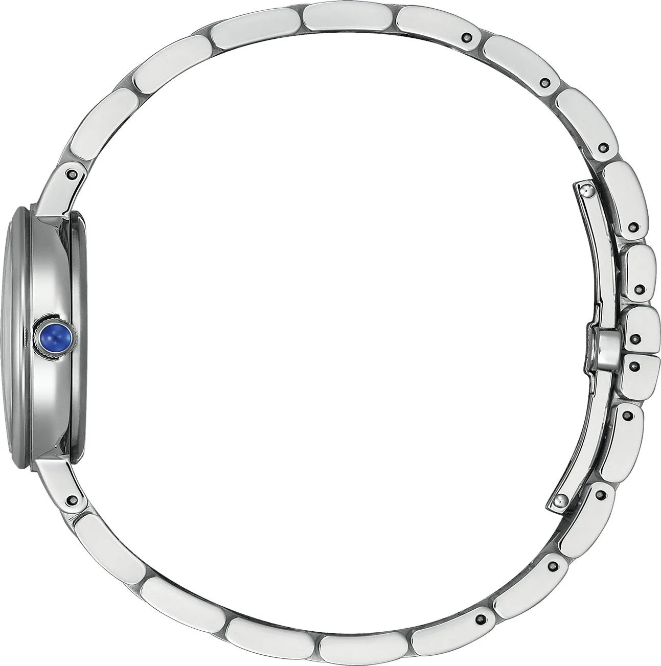 Citizen Analog Quartz, Eco-Drive, Edelstahlband, 27,7 mm Gehäusedurchmesser, Schwarz Damenuhr EM0990-81E