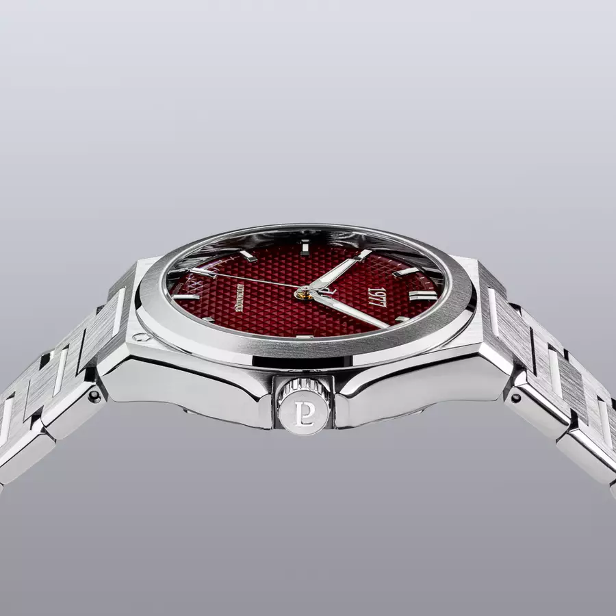 1977 ARSENE Automatique, 41 MM, Cadran Lie-de-vin, Bracelet Acier 904L Herrenuhr 1977P02151
