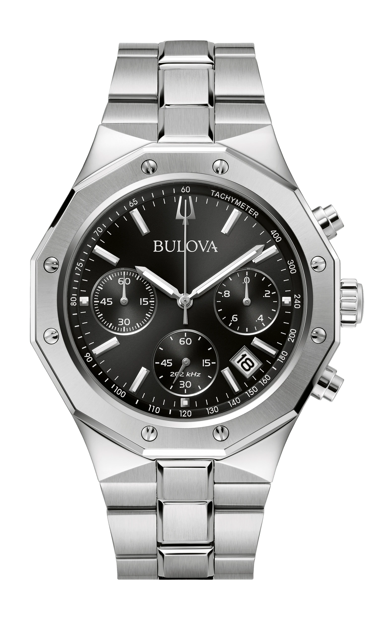 Bulova Precisionist Chronograph Schwarz Herrenuhr 96B410