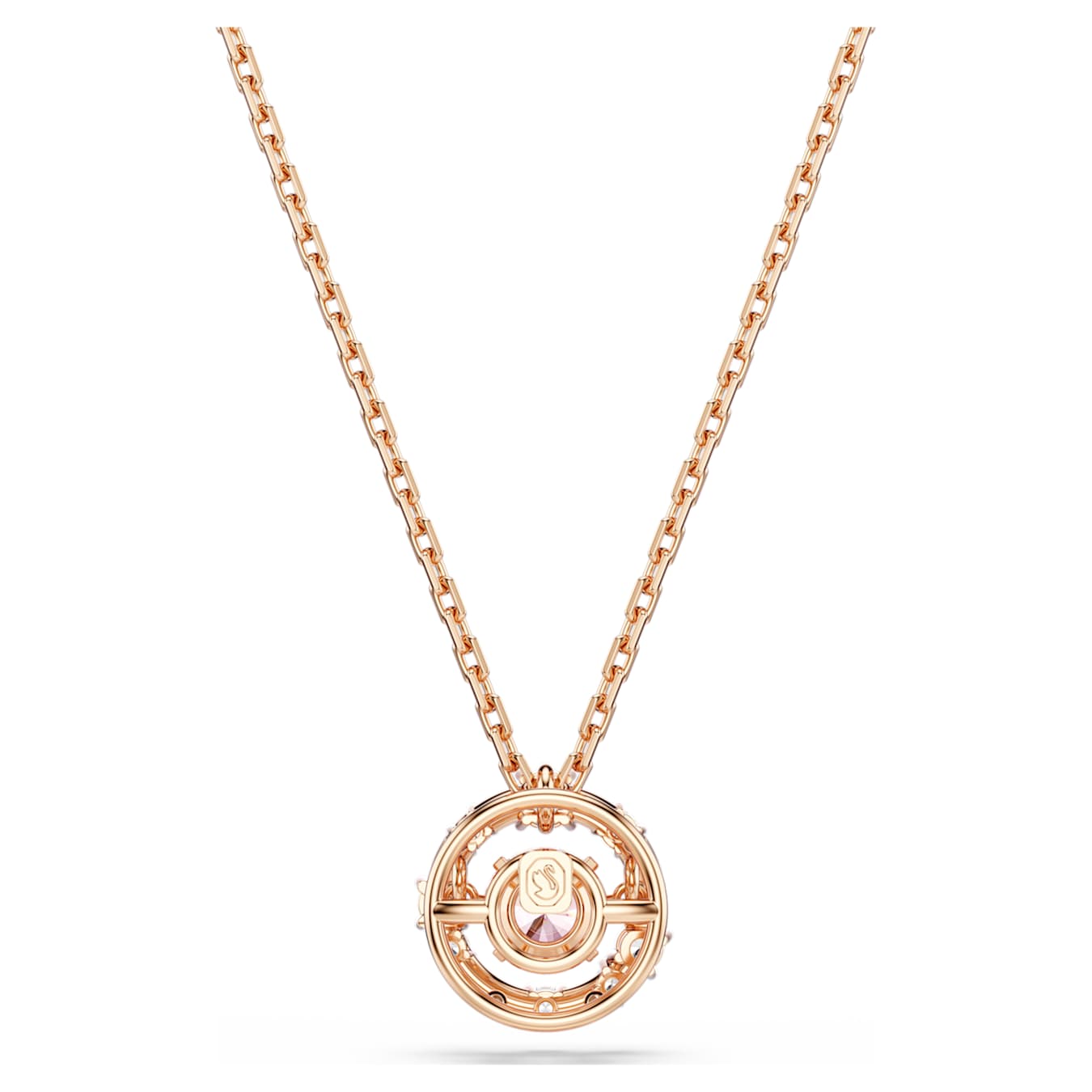 Swarovski  Constella Anhänger Rundschliff, Dancing Stone, Rosa, Roségold-Legierungsschicht