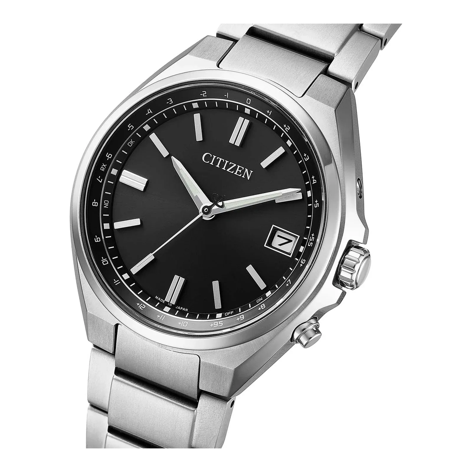 Citizen Eco-Drive Funk Super Titanium schwarz Herrenuhr CB1160-55E