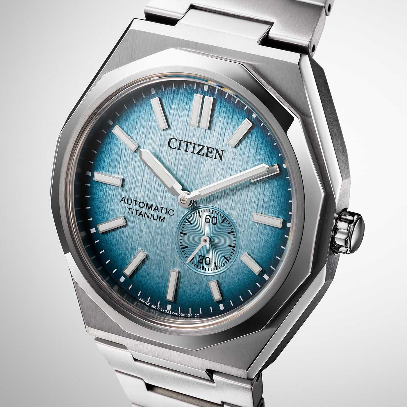 Citizen Super Titanium Zenshin 60 blau Herrenuhr NK5020-58L