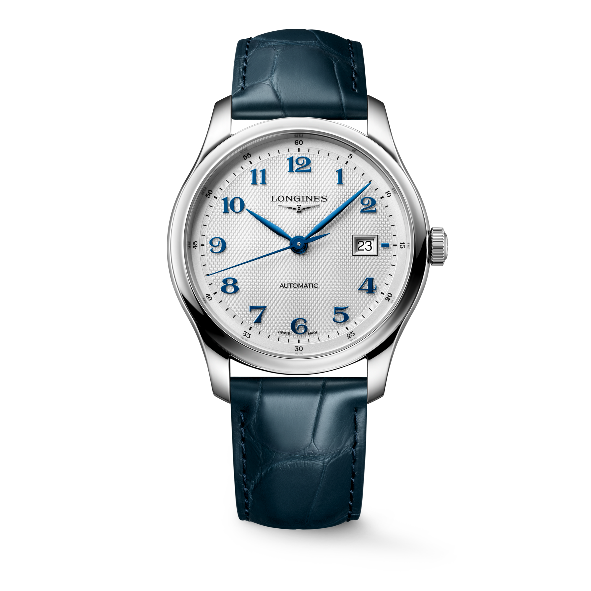 Longines Master Collection Herrenuhr Silber Lederband 41mm L2.950.4.73.2