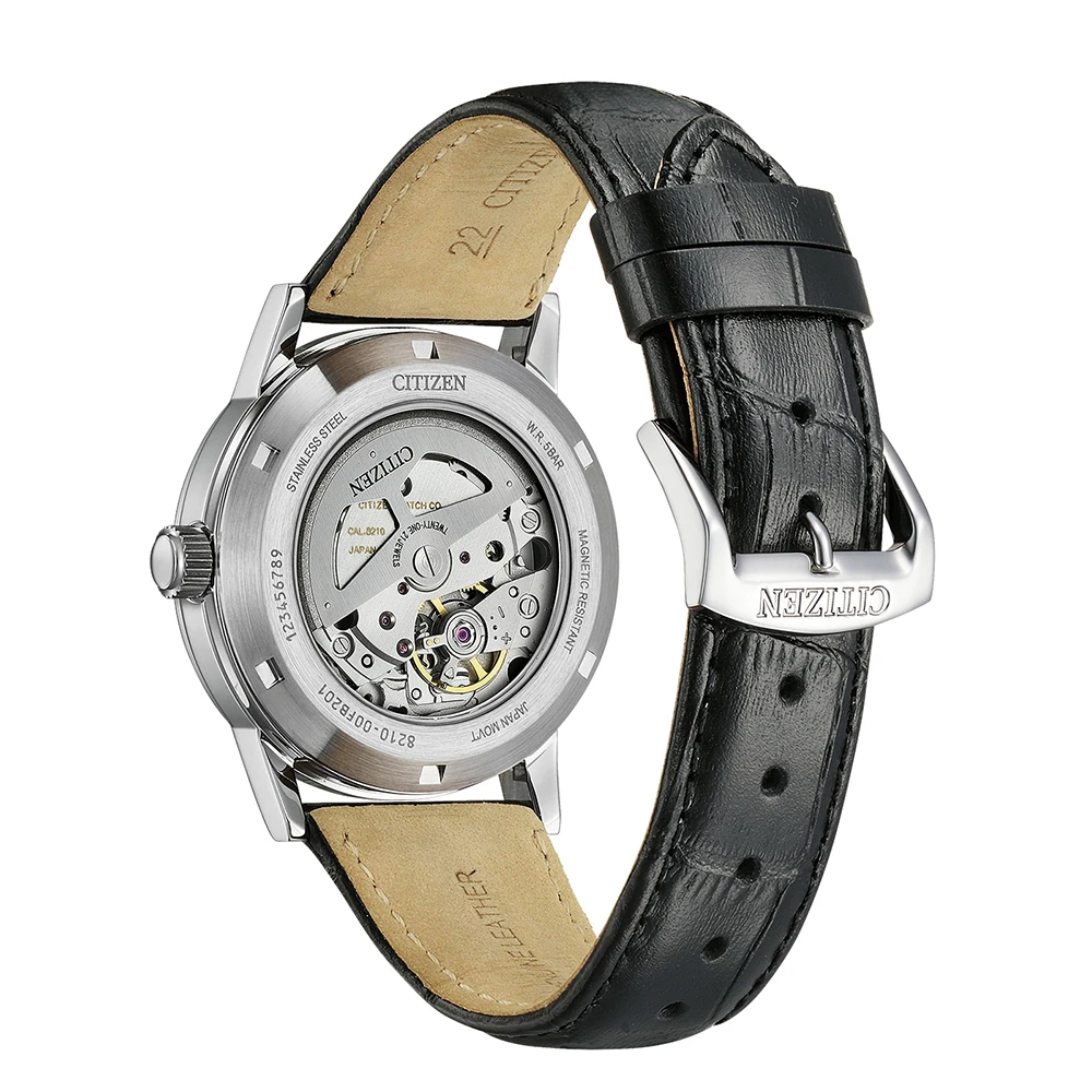 Citizen Automatik Dress Watch Leder schwarz, 40mm Herrenuhr NJ0210-05E