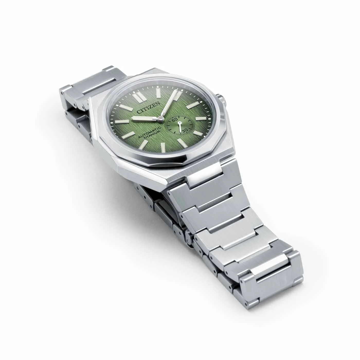 Citizen Super Titanium Zenshin 60 grün Herrenuhr NK5020-58X