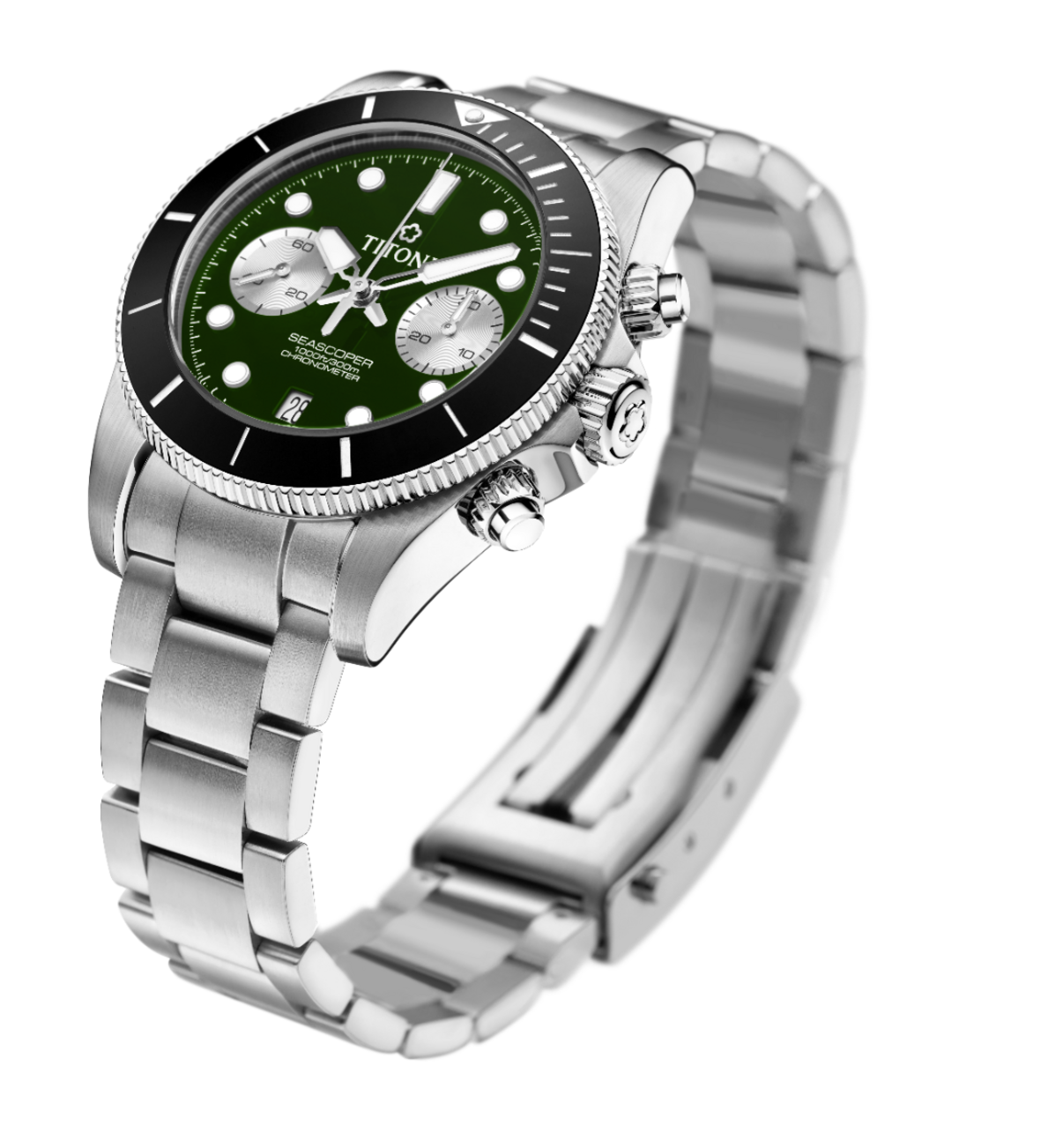 Titoni Seascoper Chronograph Grün Herrenuhr 94300 S-BK-733