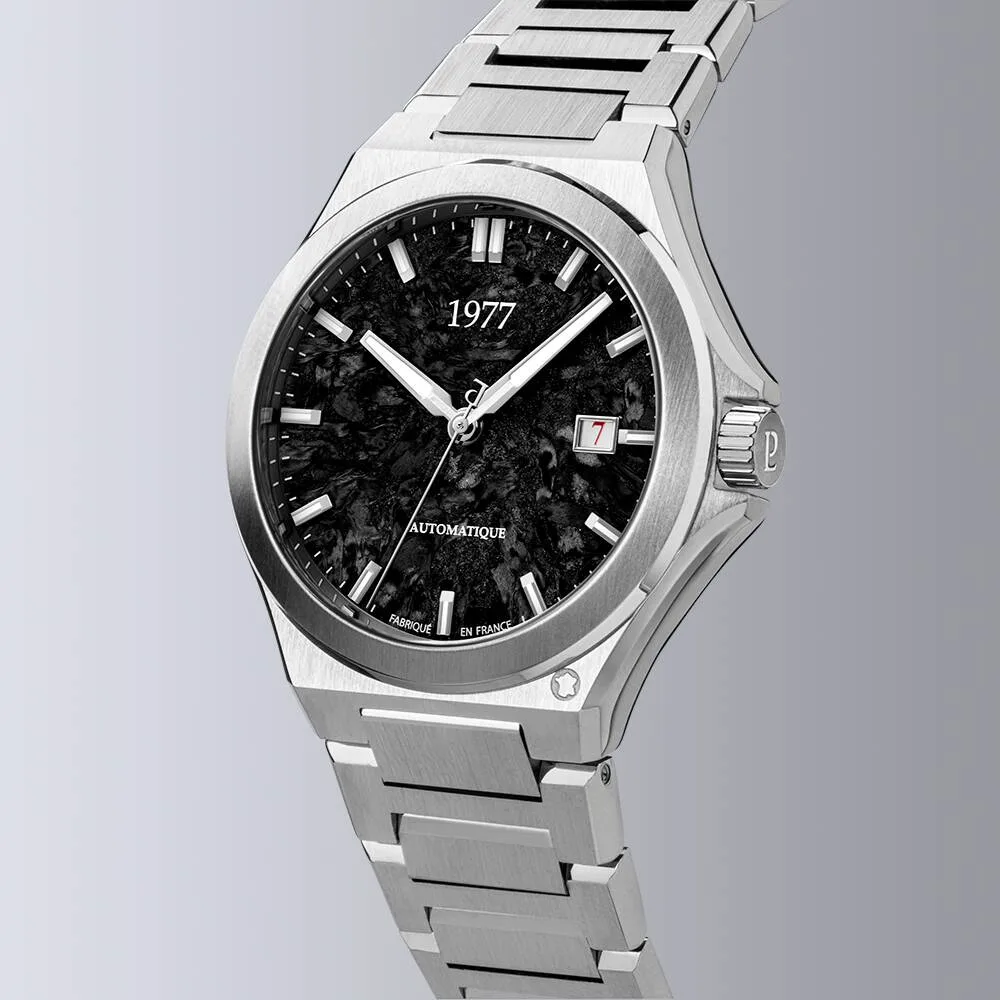 1977 Arsène Carbone Forgé Limited Edition Automatik 41 mm Edelstahlband 904L Herrenuhr 1977P22131