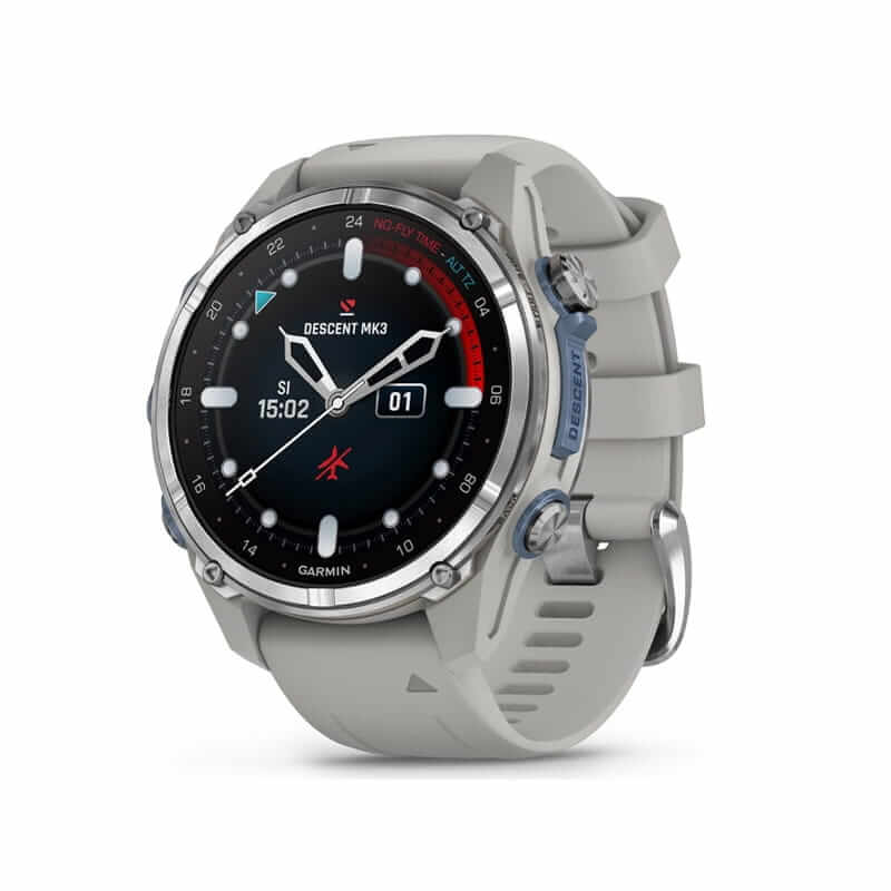 Garmin DESCENT MK3S AMOLED Silber/Nebelgrau Herrenuhr 010-02753-04