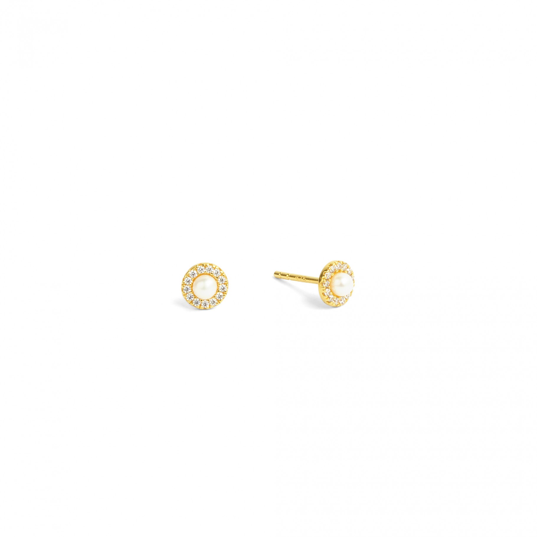 Bernd Wolf Stecker Arenia Designlinie Sparkling Pavé, Süsswasserperle, Sterlingsilber 925