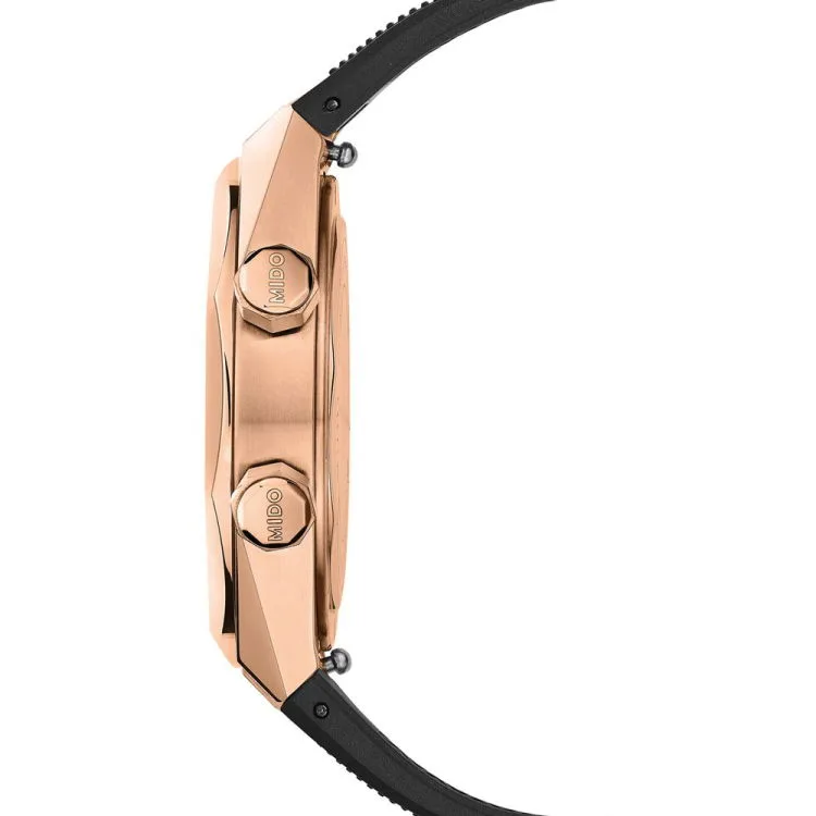 Mido Multifort 8 two crowns, Roségold, Kautschukband Herrenuhr M047.507.37.051.00