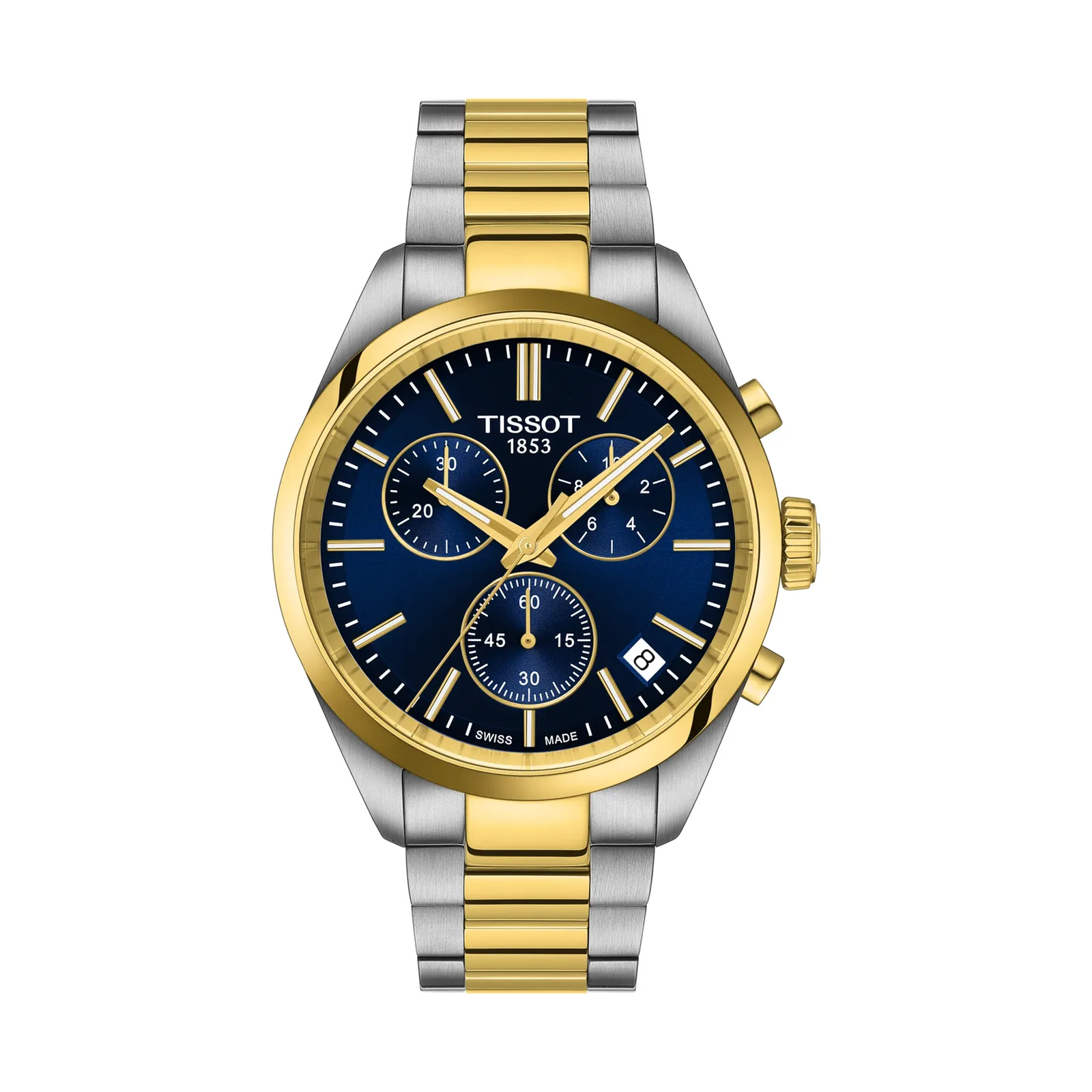 Tissot PR 100 Chronograph Quarz 40 mm Blau Herrenuhr T150.417.22.041.00