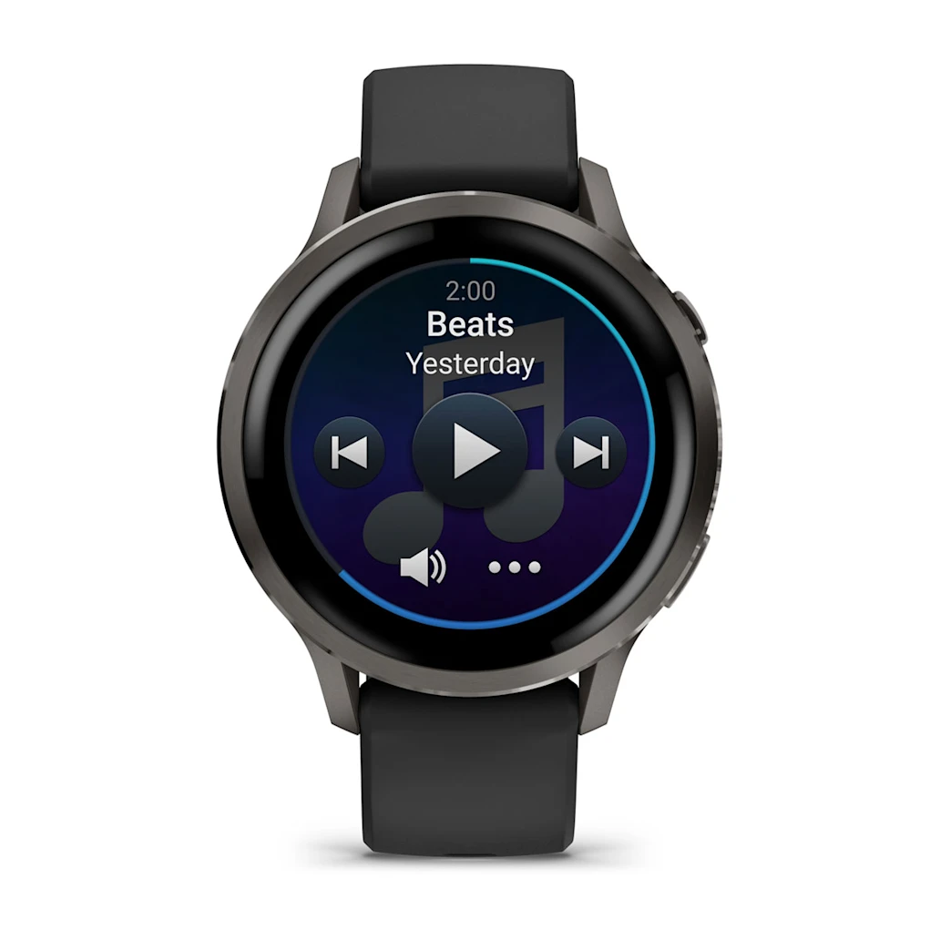 Garmin Venu® 4 - 41 mm Schwarz/Schiefergrau mit Schnellwechsel-Silikon-Armband 18 mm Unisexuhr 010-03013-02