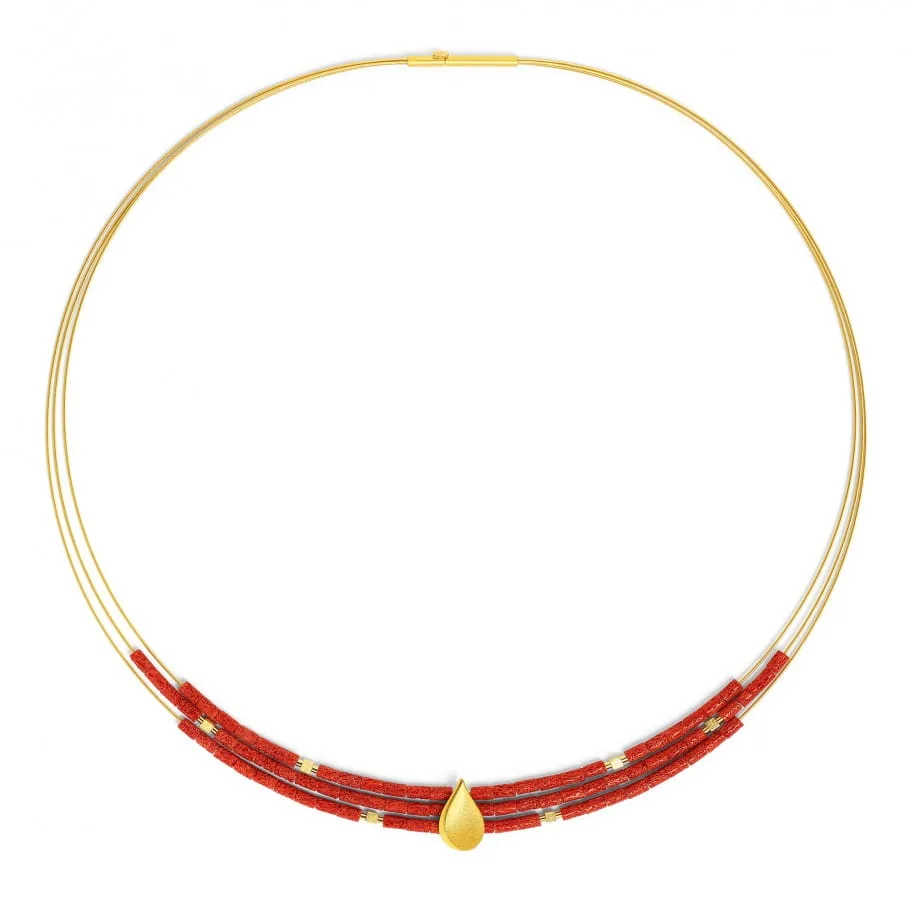 Bernd Wolf Aquinsa Collier Wurzelkoralle 43cm, 84122296-043