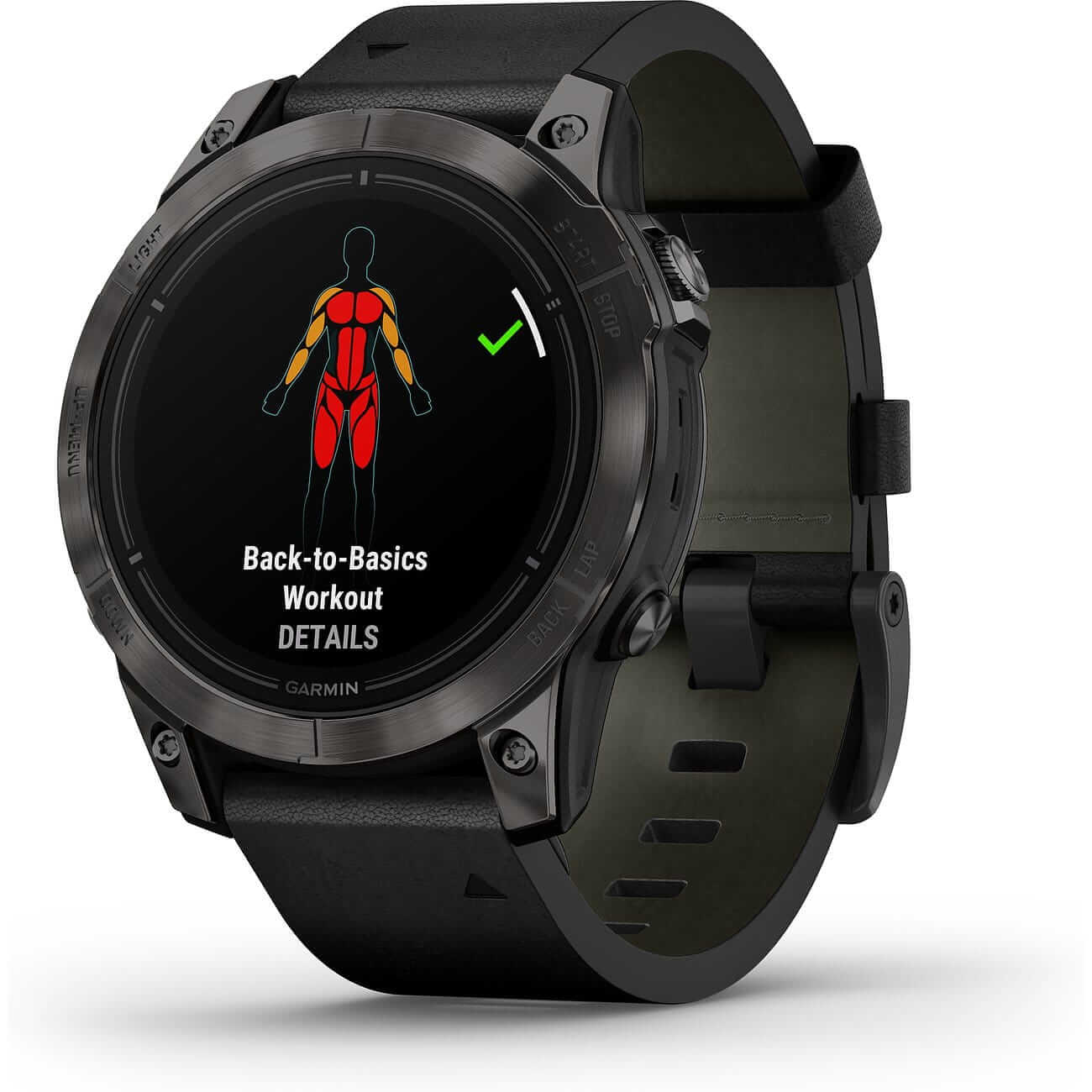 Garmin Epix™ Pro Gen 2 Sapphire Titan mit Leder-Armband und Silikonband 010-02803-30