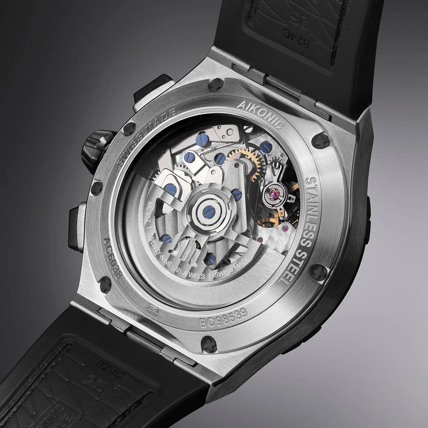 Maurice Lacroix Aikon-IC Carbon UD Chronograph 43 mm Automatik Kautschukarmband Herrenuhr AC6038-S1C34-330-3