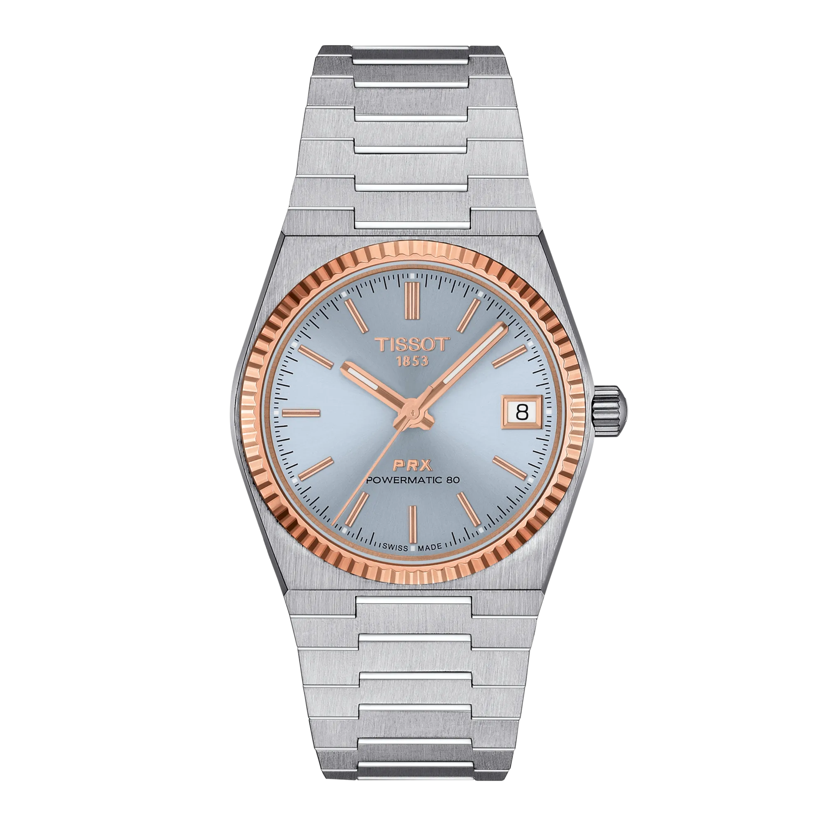 Tissot PRX Powermatic 80, Automatikuhr, Goldlünette 35mm Herrenuhr T931.207.41.351.00