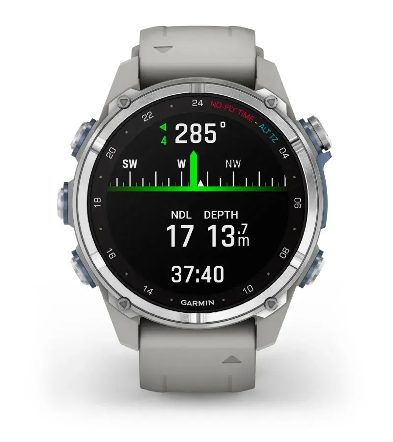Garmin DESCENT MK3S AMOLED Silber/Nebelgrau Herrenuhr 010-02753-04