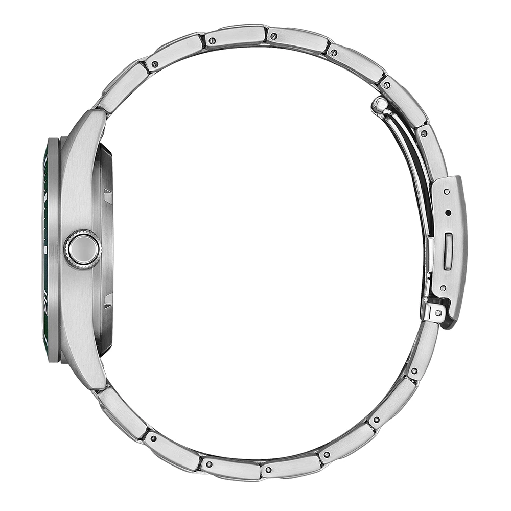 Citizen Automatik im Diver-Style, Edelstahl grün, 38.5mm Herrenuhr NJ0220-52X