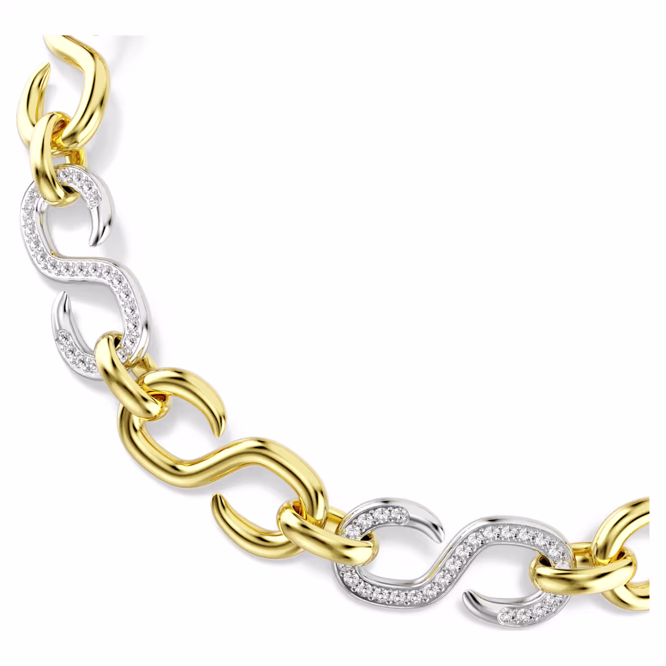 Swarovski  Dextera Halskette Rundschliff, Kette, Weiß, Metallmix