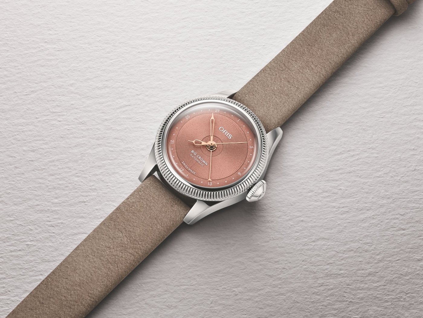 Oris Big Crown Pointer Date 29mm Rosé Lederband Damenuhr 01 534 7804 4052-07 5 14 02