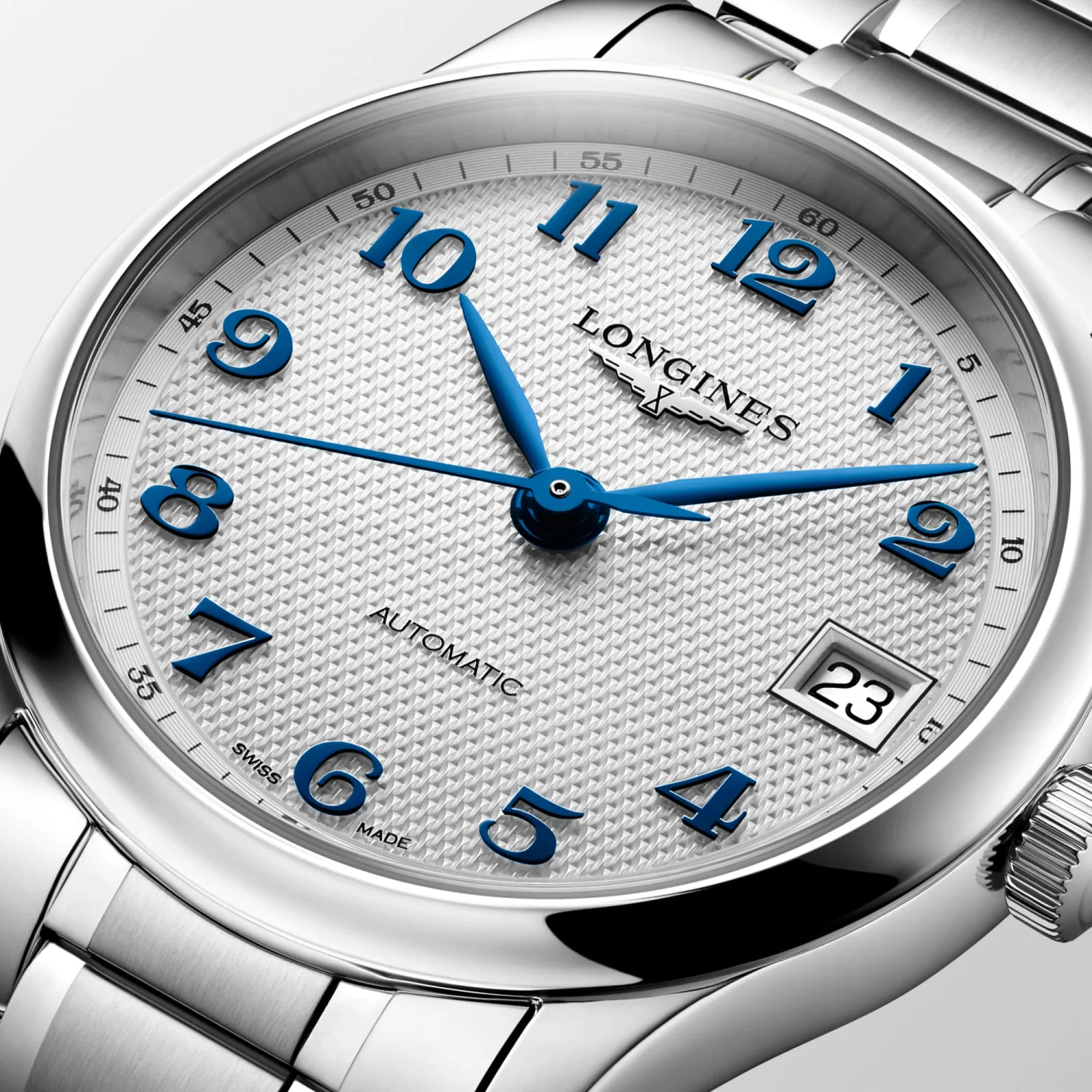 Longines Master Collection Silber Edelstahlband 34 mm Damenuhr L2.450.4.73.6