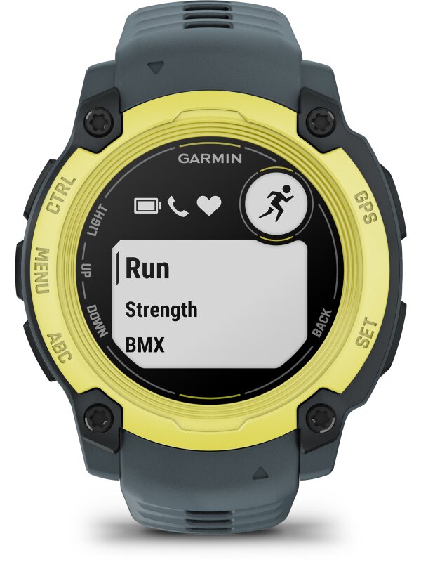  Garmin Instinct® E 010-02932-01 - 40 mm Twilight/Electric Lime mit Silikon-Wechselarmband 20 mm Twilight