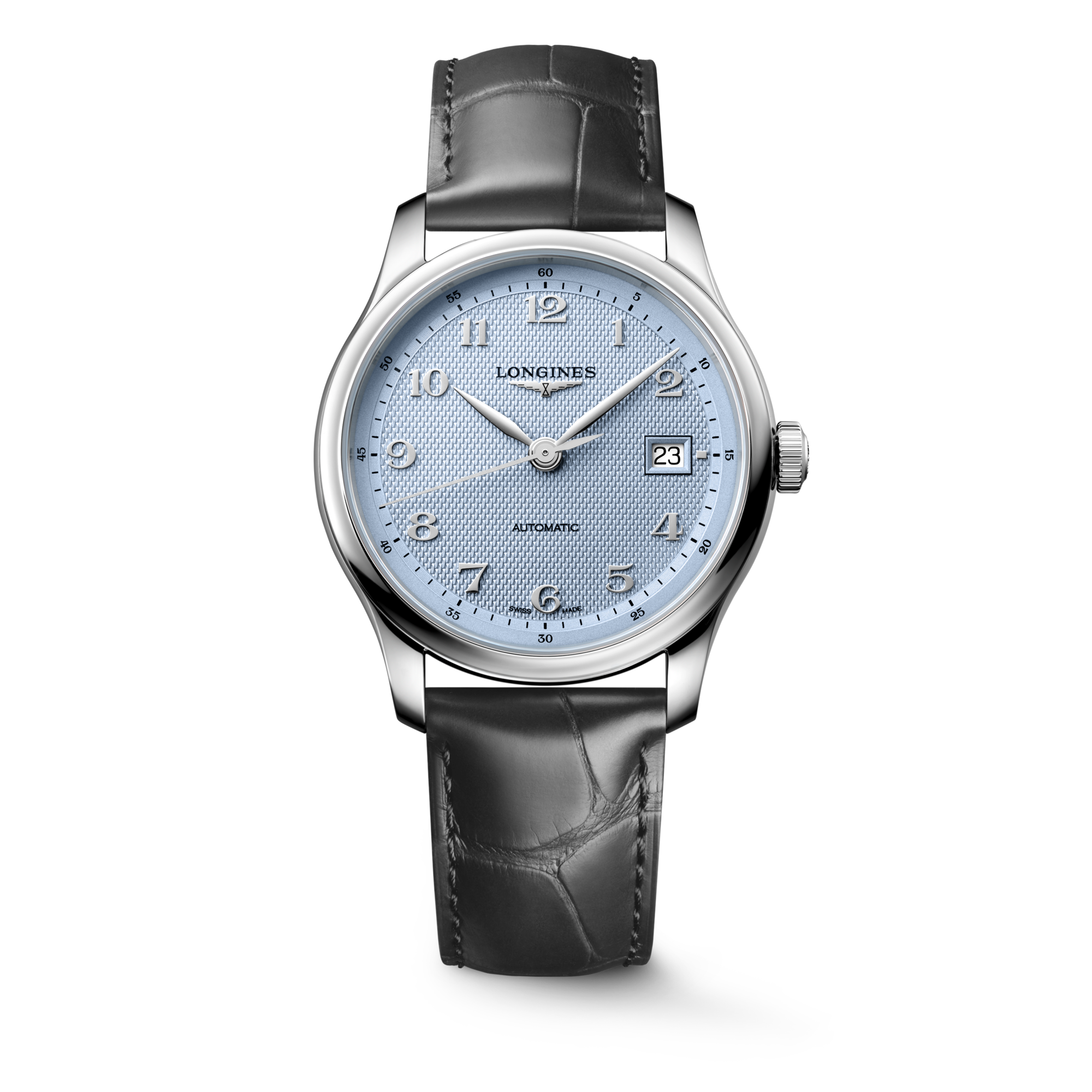 Longines Master Collection Herrenuhr Hellblau Lederband 39mm L2.949.4.99.2
