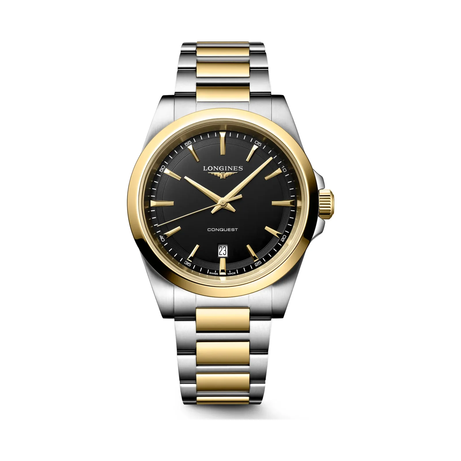Longines Conquest Schwarz Edelstahlband 41 mm Herrenuhr L3.860.3.52.7