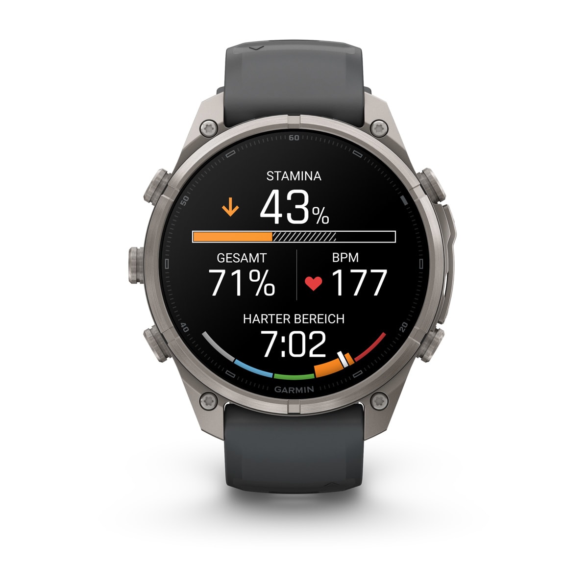 Garmin fēnix® 9 Pro inReach® - 47 mm AMOLED Sapphire Titan mit Silikon-Armband Graphit/Schwarz 010-04336-21