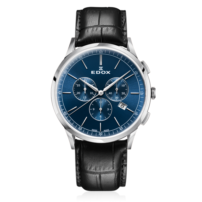 Edox Les Vauberts Chronograph Date Herrenuhr 10236 3C BUIN