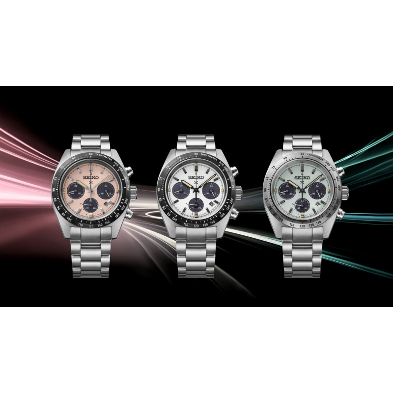 Seiko Prospex Speedtimer Solar Chronograph, Weiß Herrenuhr SSC961P1