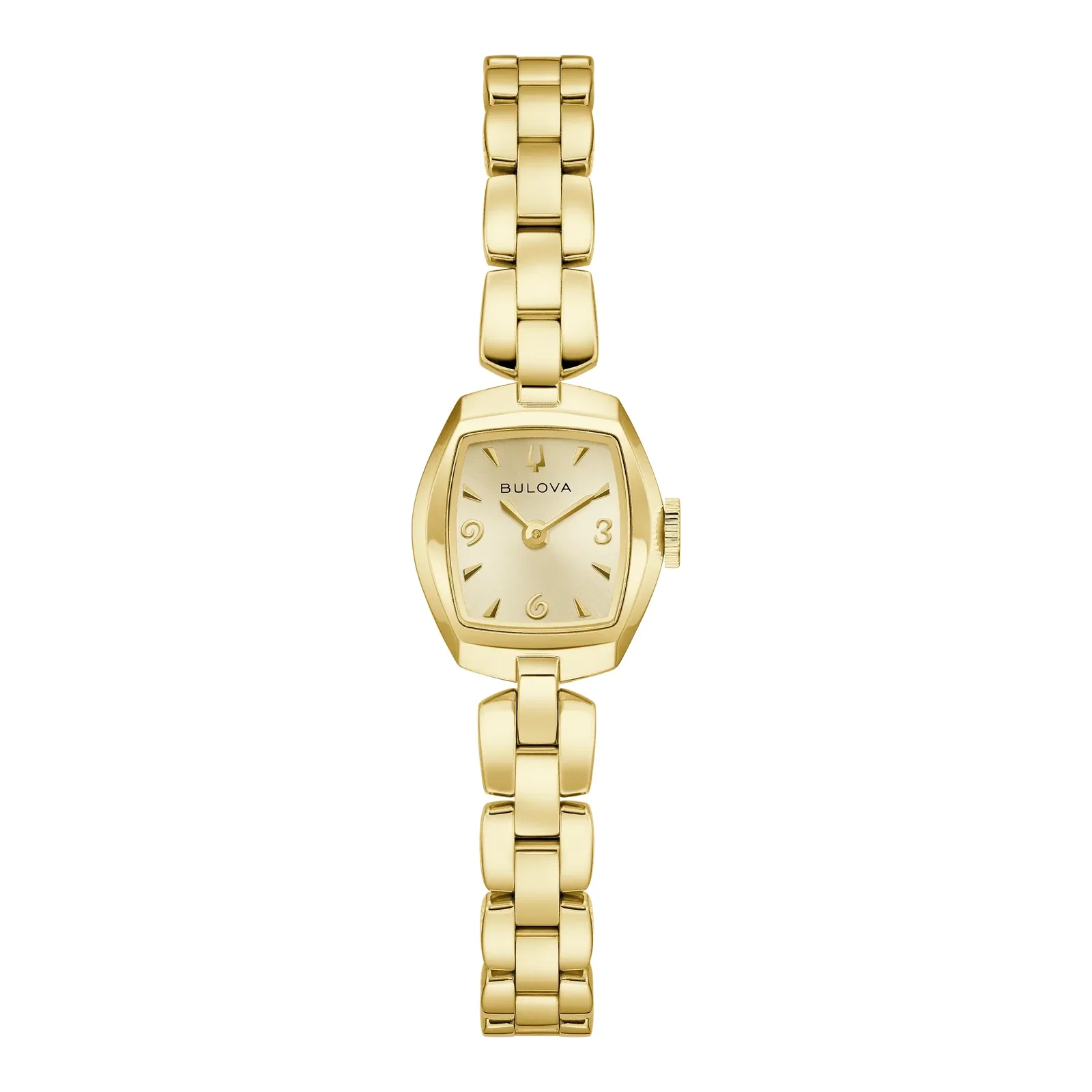 Bulova Goddess of Time Jackie Quarz goldfarben Champagner Damenuhr 97L201