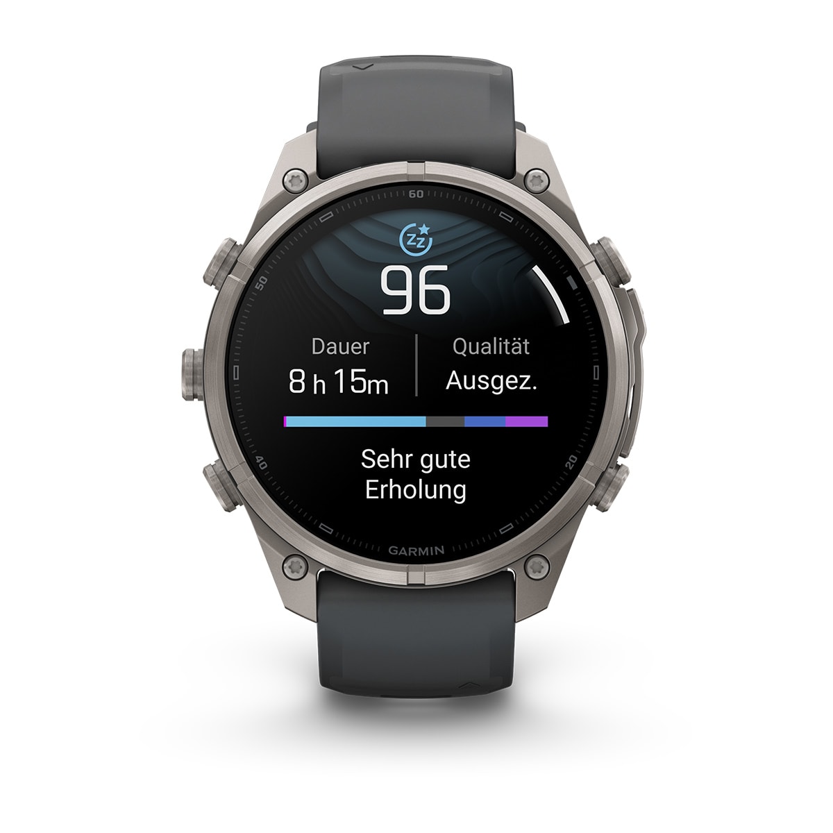 Garmin fēnix® 9 Pro inReach® - 47 mm AMOLED Sapphire Titan mit Silikon-Armband Graphit/Schwarz 010-04336-21