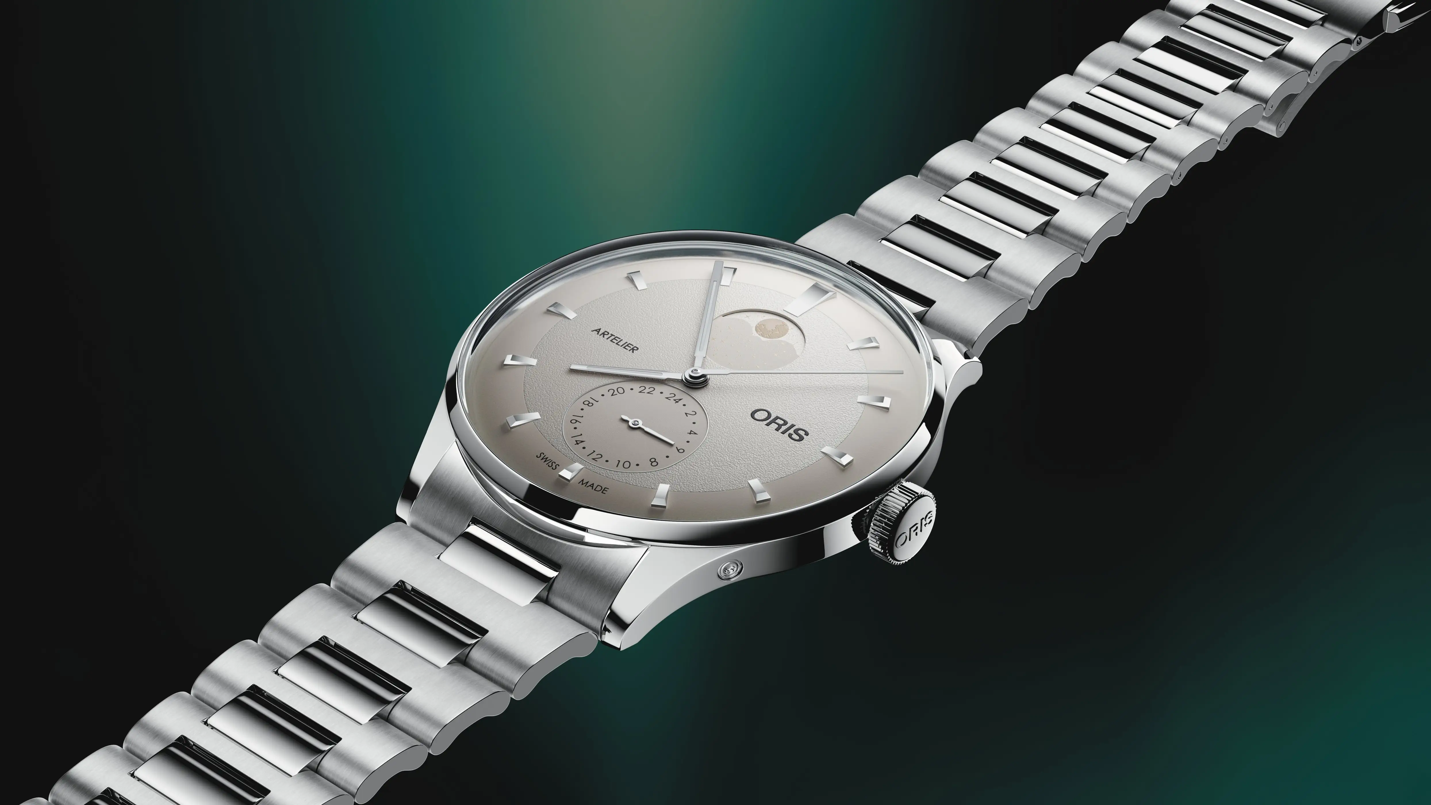 Oris Artelier Complication 39.50 mm Edelstahl Weiß Herrenuhr 01 782 7811 4051-07 8 20 20