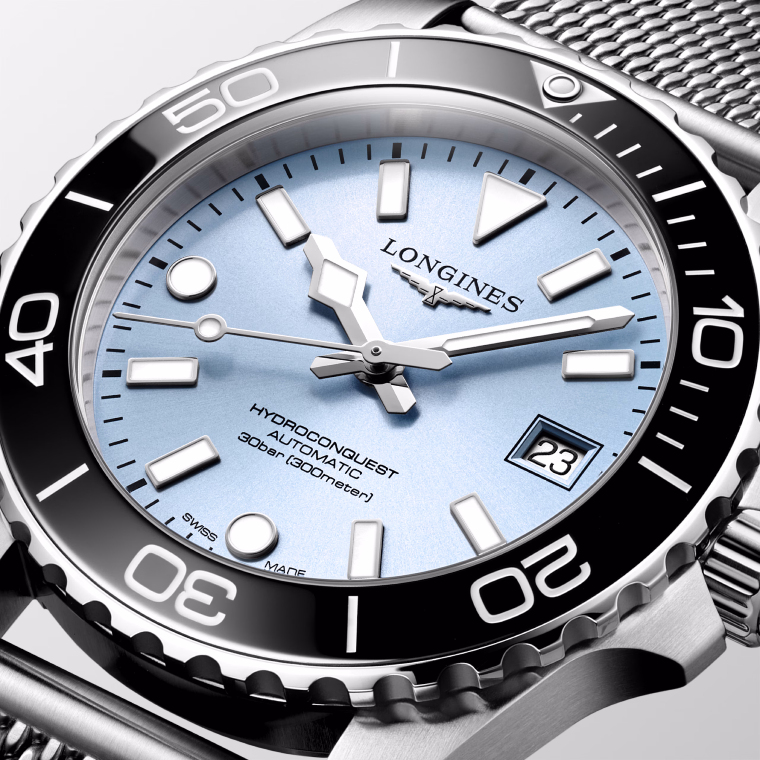 Longines Hydroconquest frostblau 39mm Herrenuhr L3.779.4.99.6