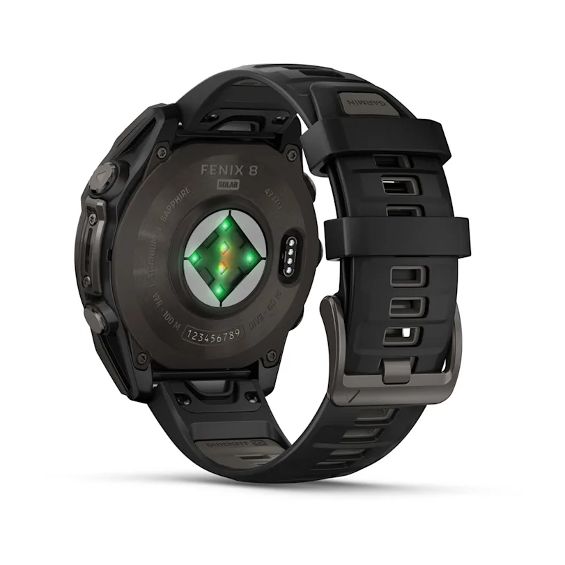 Garmin fēnix® 8 - 47 mm Solar Sapphire Graphit/Carbongrau Titan DLC 010-02906-11