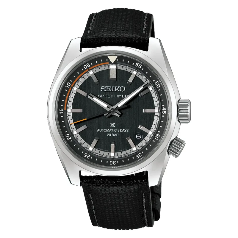 Seiko Prospex Speedtimer Automatik Blaugrau Lederband Herrenuhr HBC004J1