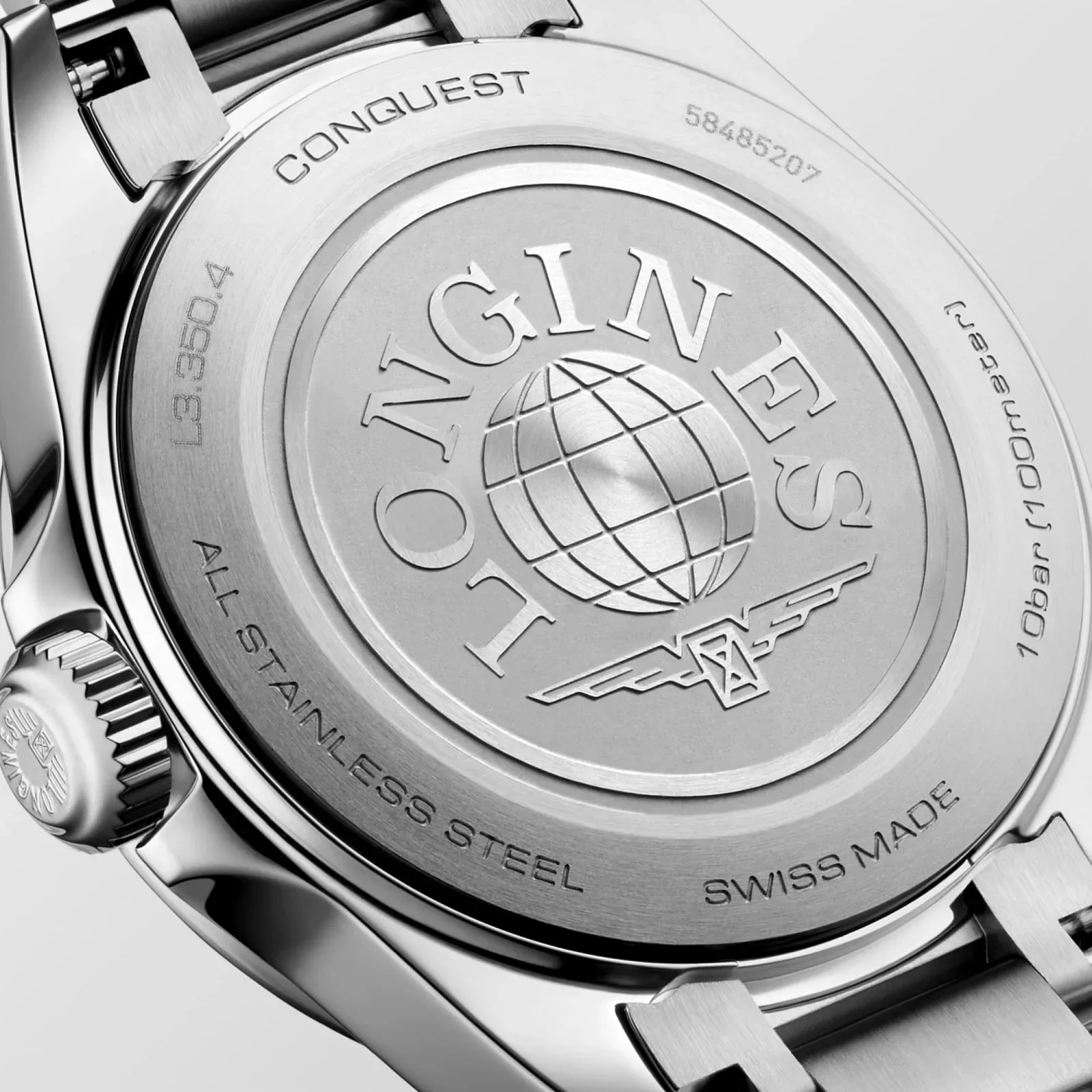 Longines Conquest Grün Edelstahlband 30 mm Damenuhr L3.350.4.09.6