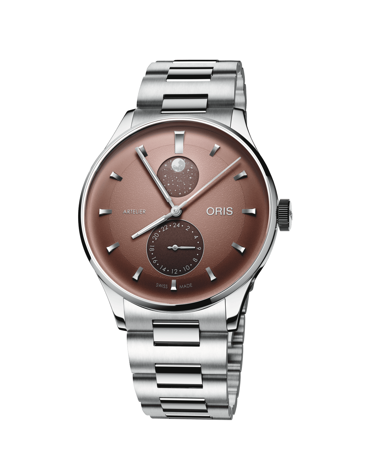 Oris Artelier Complication 39.50 mm Edelstahl Braun Herrenuhr 01 782 7811 4056-07 8 20 20