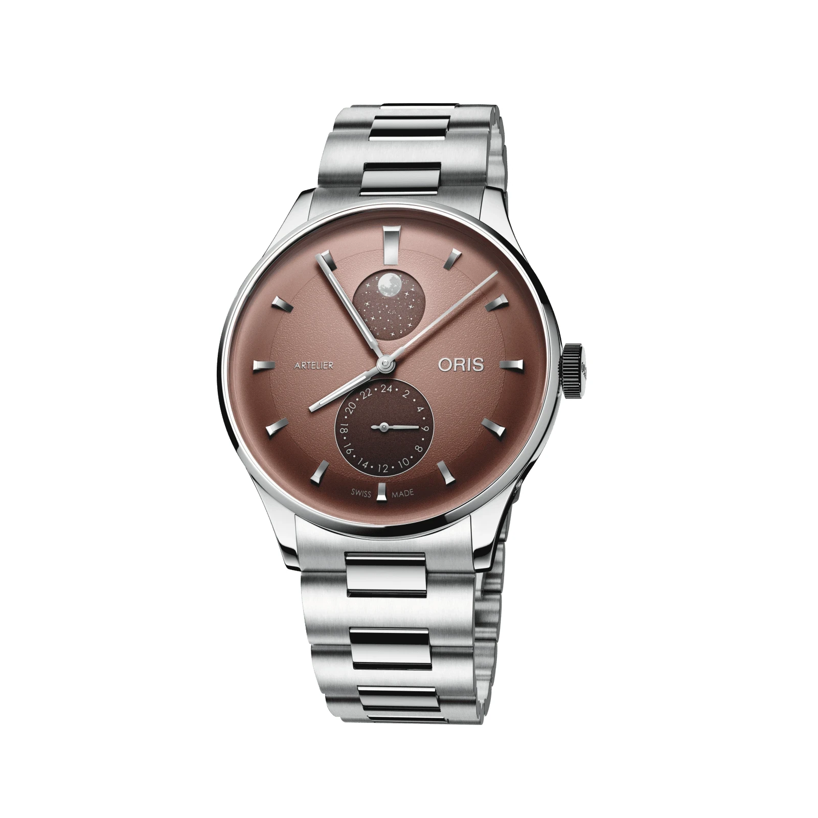 Oris Artelier Complication 39.50 mm Edelstahl Braun Herrenuhr 01 782 7811 4056-07 8 20 20