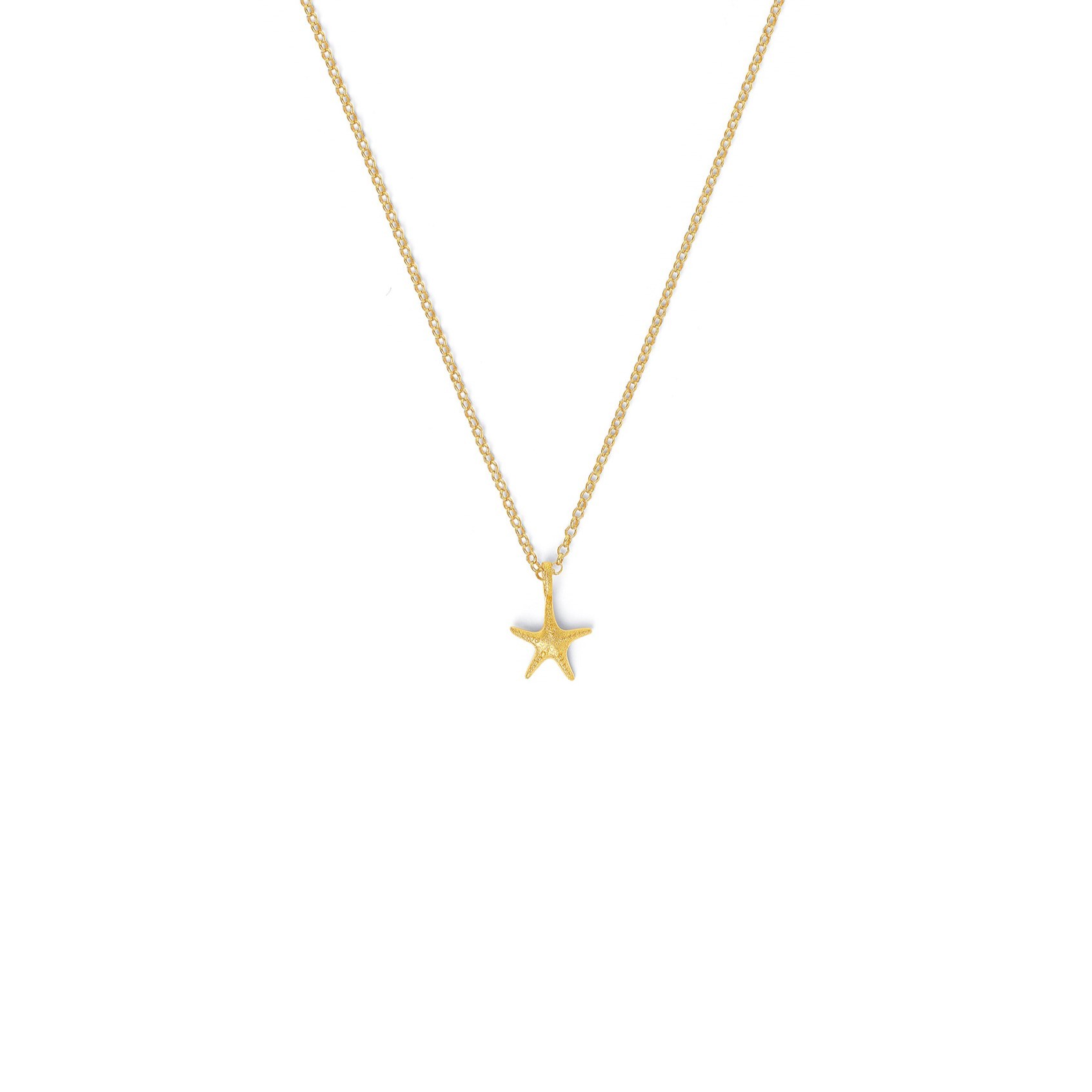 Bernd Wolf Kette Seastar Designlinie Maritim, Kette mit Anhänger, Sterlingsilber 925, 24-Karat-goldplattiert