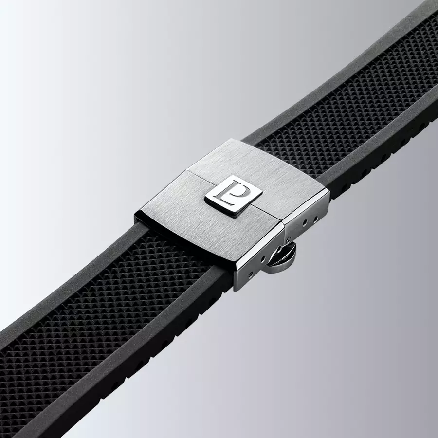 1977 ARSENE Automatique, 41 MM, Cadran Noir, Bracelet Caoutchouc FKM Noir Herrenuhr 1977P02133