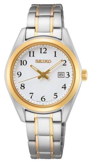Seiko Saphirglas Bicolor Damenuhr SUR466P1