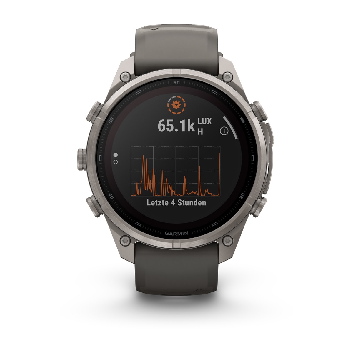 Garmin fēnix® 9 Pro inReach® Solar - 47 mm MIP Sapphire Titan mit Silikon-Armband Kieselgrau/Silbergrau 010-04338-01
