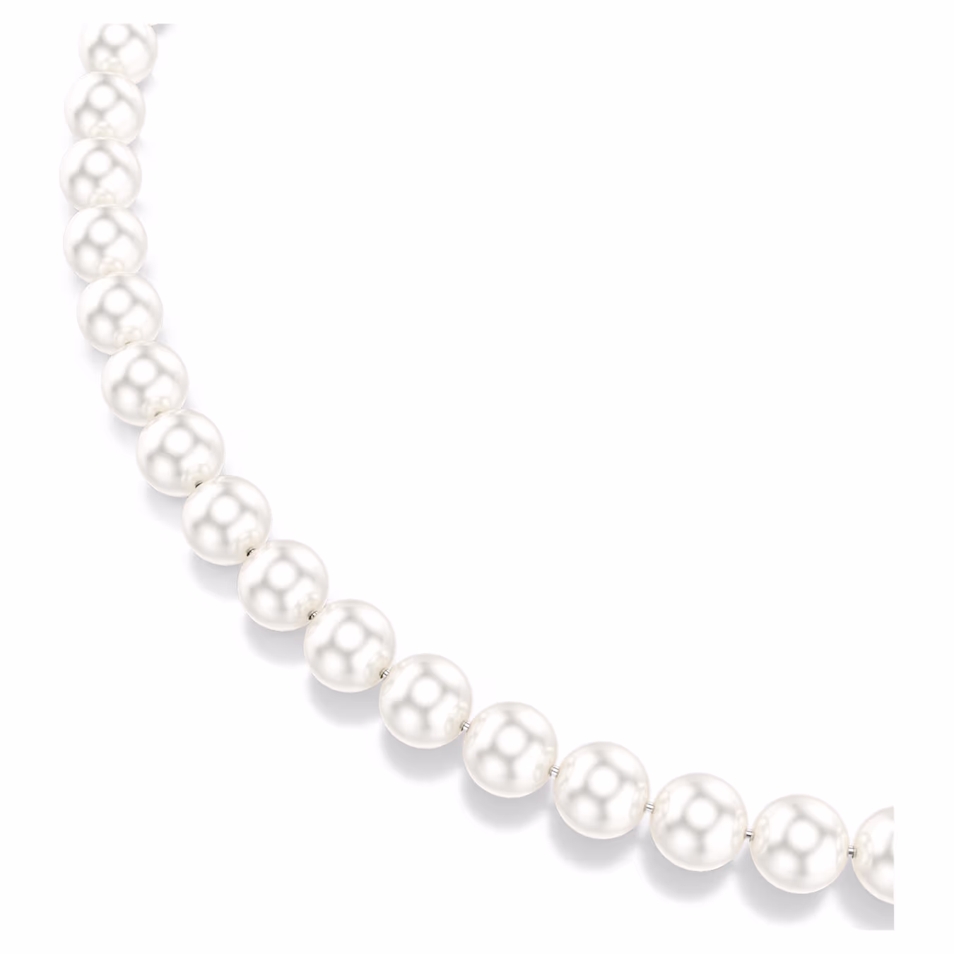Swarovski  Matrix Halskette Kristallperle, Weiß, Rhodiniert