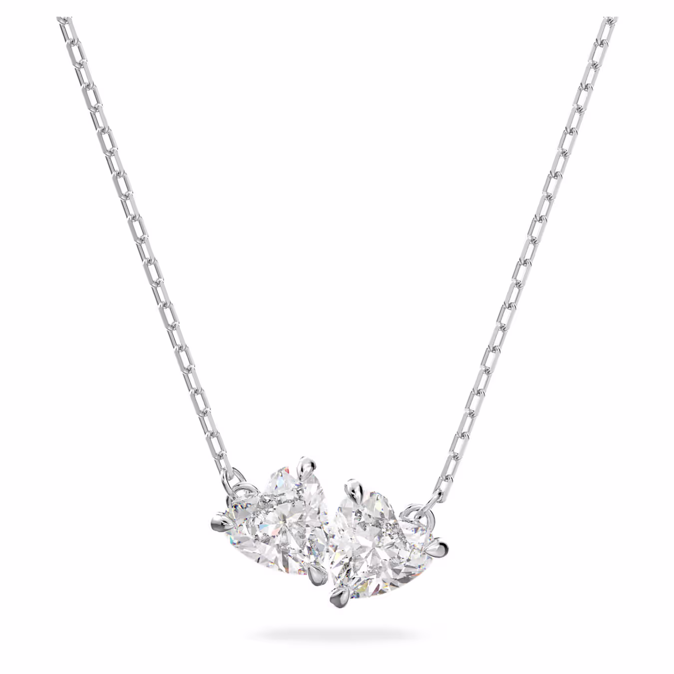 Swarovski  Mesmera Halskette Herz, Weiß, Rhodiniert