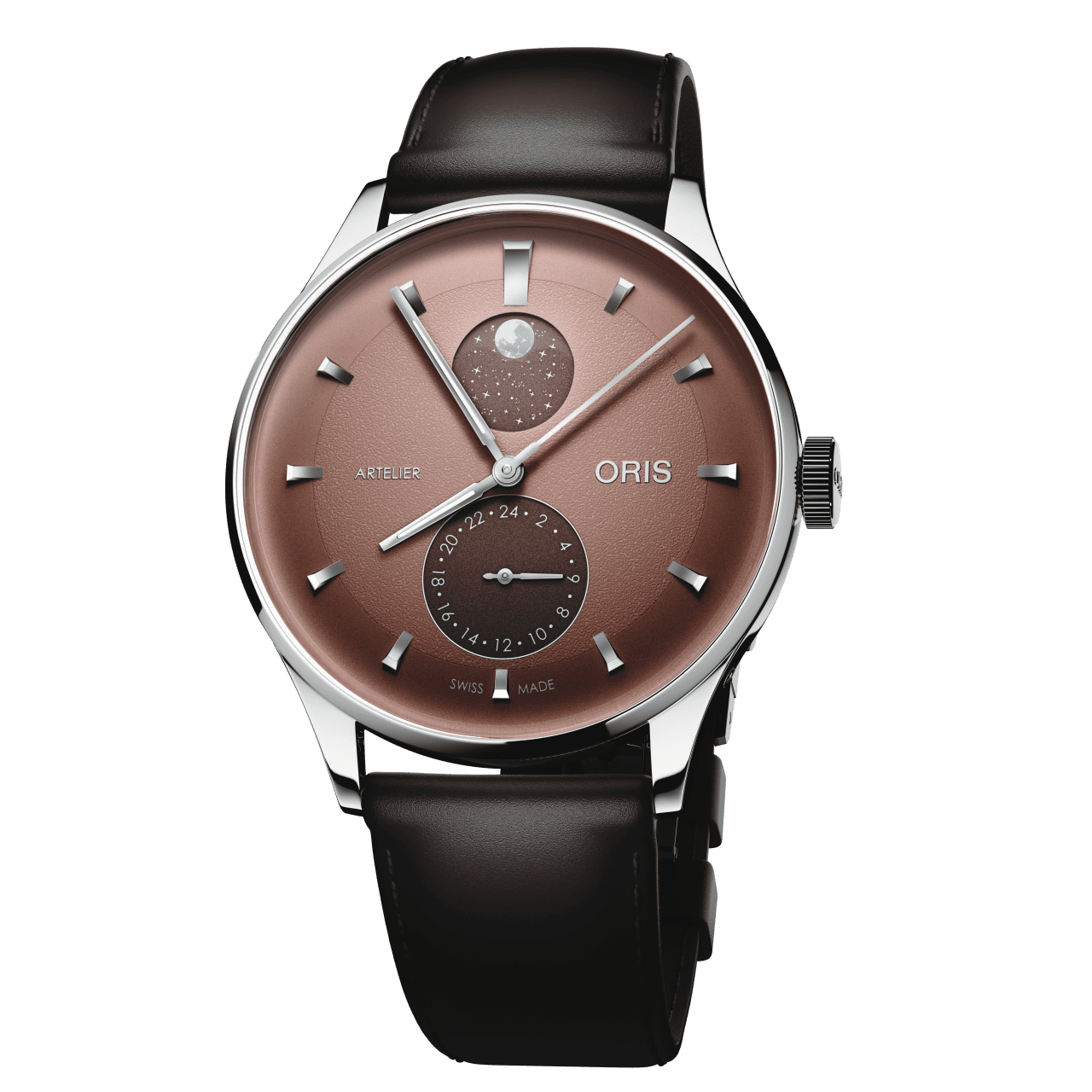 Oris Artelier Complication 39.50 mm Lederband Braun Herrenuhr 01 782 7811 4056-07 6 20 17FC