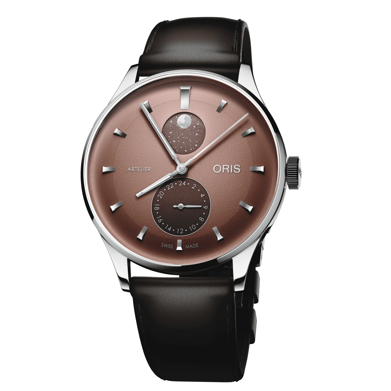 Oris Artelier Complication 39.50 mm Lederband Braun Herrenuhr 01 782 7811 4056-07 6 20 17FC
