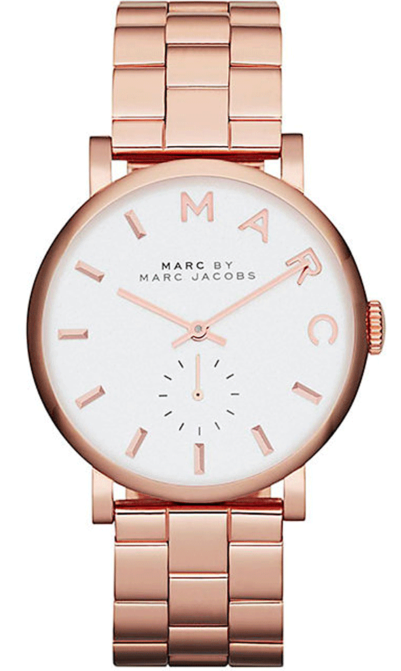 Pre-Owned Marc Jacobs Damenuhr Baker roségold MBM3244 
